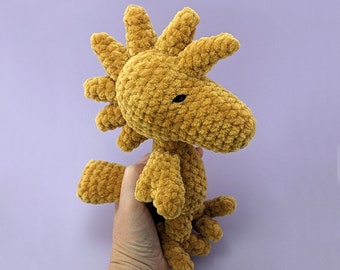 Amigurumi Woodstock de crochê | Pelúcia feita à mão em microfibra aveludada