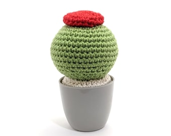 Crocheted Cactus with pot, Amigurumi plushie Cactus. Housewarming gift, Homedecor, Desk plant. Small size. Ready to ship worldwide