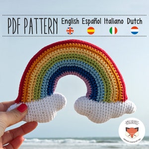 PDF Crochet Rainbow Amigurumi Pattern Pattern available in english, español, italiano, dutch image 1