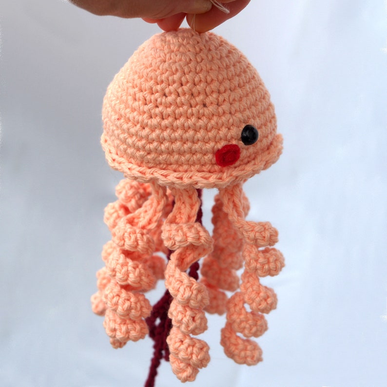 PDF Crochet Jellyfish Amigurumi Pattern Jellyfish plushie pattern tutorial in english, español, italiano image 3
