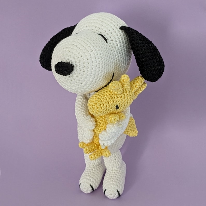 Bundle amigurumi pattern Snoopy and Woodstock from Peanuts PDF Phototutorial English, Spanish and Italian image 8