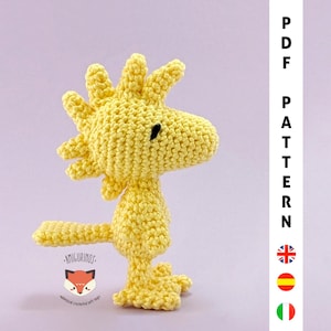Crochet Woodstock Plush PDF Pattern: Amigurumi Little Yellow Bird
