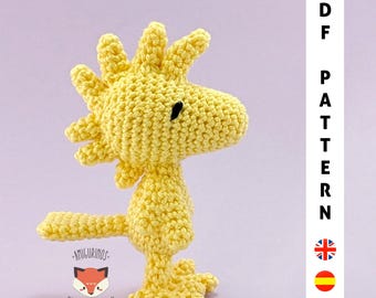 Crochet Woodstock Plush PDF Pattern: Amigurumi Little Yellow Bird