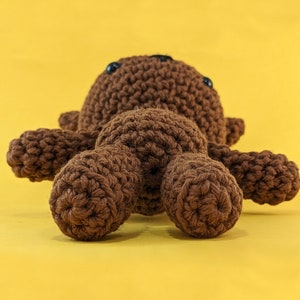 Crocheted Brown Teddy Bear 100% cotton. Amigurumi soft toy teddy bear suitable for children3. Small size. Worldwide shipping image 7