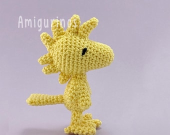 Amigurumi Woodstock de crochê: brinquedo de pelúcia 100% algodão feito à mão