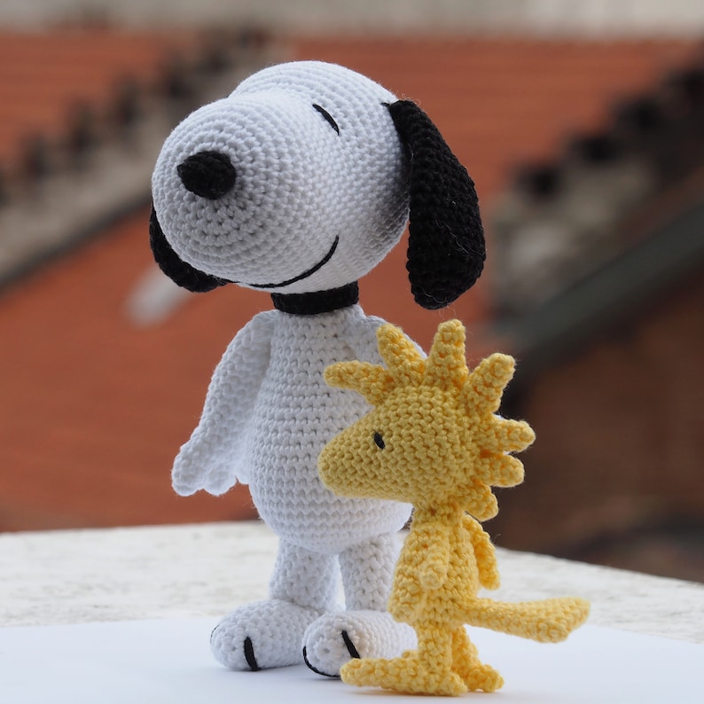 Bundle Patrones amigurumi a ganchillo de Snoopy y Woodstock Emilio de Peanuts Fototutorial en español, inglés, italiano imagen 9