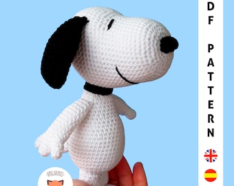 Crochet Snoopy Plush Pattern: Amigurumi Beagle Dog