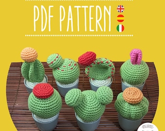 Crochet Cactus Amigurumi Pattern: 7+ Designs (PDF Pattern)