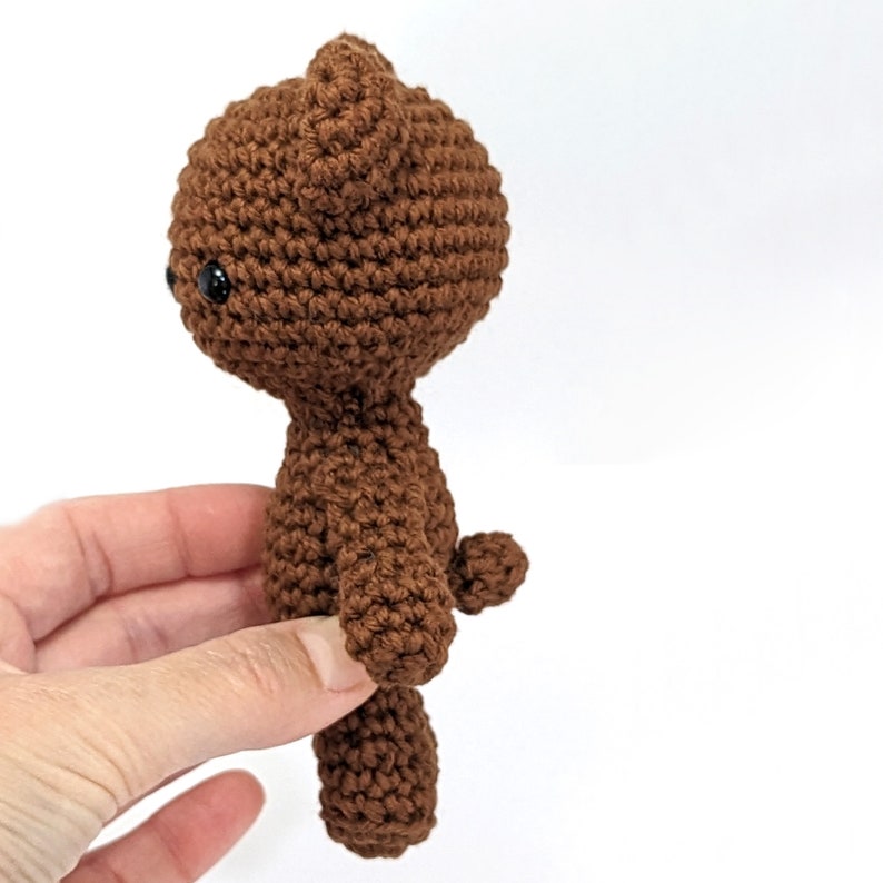 Crocheted Brown Teddy Bear 100% cotton. Amigurumi soft toy teddy bear suitable for children3. Small size. Worldwide shipping image 6