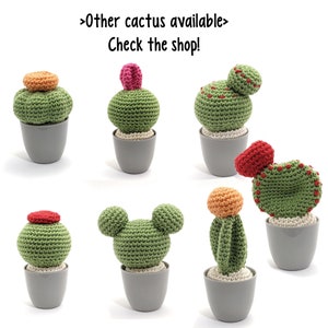Crocheted Cactus with pot, Amigurumi plushie Cactus. Housewarming gift, Homedecor, Desk plant. Small size. Ready to ship worldwide image 10