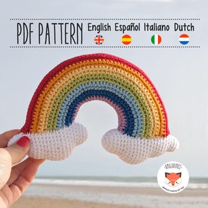 Schema Amigurumi di Arcobaleno all'uncinetto - Schema disponibile in Italiano, Spagnolo, Inglese e Olandese