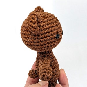 Crocheted Brown Teddy Bear 100% cotton. Amigurumi soft toy teddy bear suitable for children3. Small size. Worldwide shipping image 8