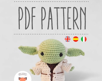 Crochet Chibi Alien Amigurumi Pattern - PDF with written instructions and step-by-step pictures