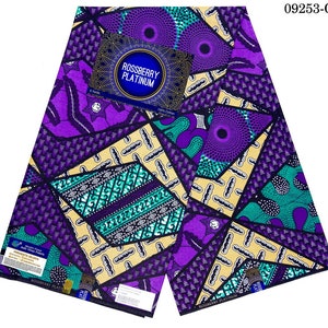 African Purple Fabric/100% Cotton African Quality wax