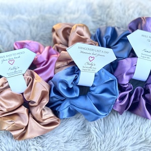Silky satin bridesmaid scrunchie, asking bridesmaid gift, satin scrunchie, bridesmaid scrunchies