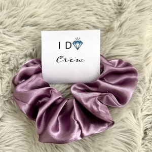 Silk bridesmaid scrunchies, bridesmaid scrunchies, soft bridal scrunchie, asking bridesmaid gift