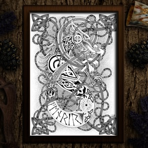 Fenrir - The Famed Wolf - Traditional Norse Knot-work Art