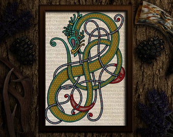 Celtic-Norse Dragon - Hiberno-Norse Knotwork