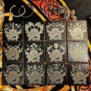 Slate Coasters, D&D Coasters, DnD Coasters, Class Coasters, DnD Accessories, Dungeons and Dragons, DnD Homeware, DnD Class Art, DnD Gift