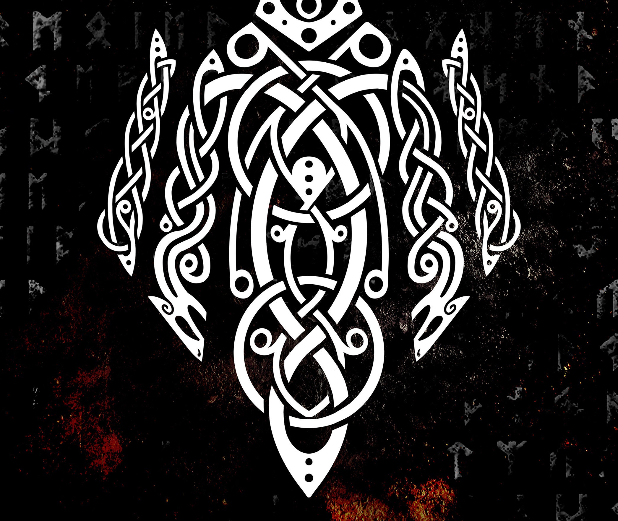 Tyr God of War Law and Justice Traditional Knotwork Art 