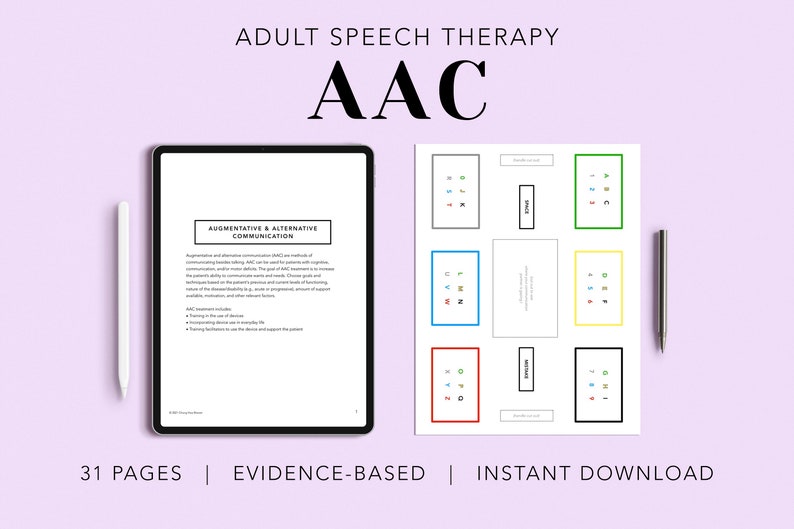 AAC Pack Adult AAC Boards Printable Patient Handouts image 0