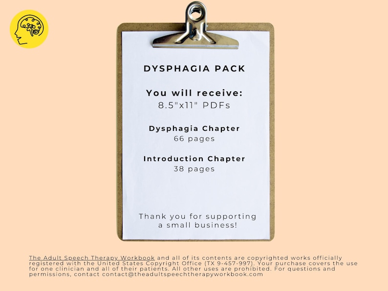 The Dysphagia Workbook PDF Swallowing Exercises With Pictures Handouts ...