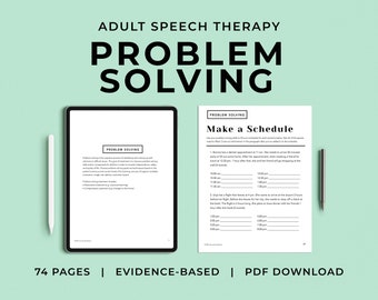 Problem Solving Pack, PDF, Handouts, Arbeitsblätter, Ressourcen, Schlaganfall, TBI, medizinische SLP, Logopädie-Behandlung, Aufmerksamkeitsübungen