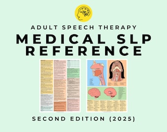 Medical SLP Reference Chart PDF speech therapy study guide and cheat sheet for clipboard