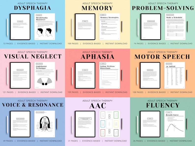 Complete Digital Adult Speech Therapy Workbook 9 PDF Packs image 7