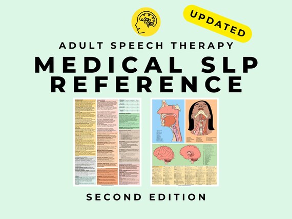Medical SLP Reference Chart PDF speech therapy study guide and cheat sheet for clipboard