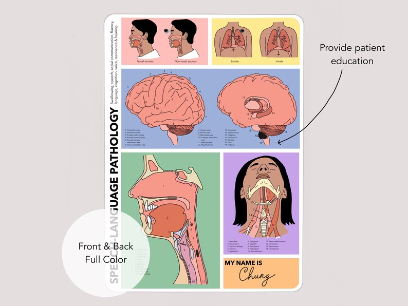 Medical SLP Clipboard. Dry erase clipboards for speech therapy, speech-language pathologists