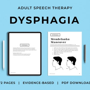 Dysphagia Pack, PDF, Patient Handouts, Worksheets, Resources, Swallowing Exercises, Medical SLP, Speech Therapy, treatment, Modified Diets