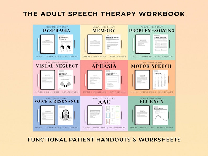 Adult Speech Therapy STARTER PACK, Speech-Language pathologist, SLP, Speech Therapy, Goal Bank, templates, materials, aphasia, dysphagia image 2