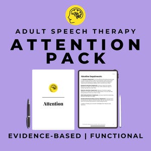 The Attention Workbook PDF evidence-based worksheets materials for sustained, selective, alternating, divided attention, working memory