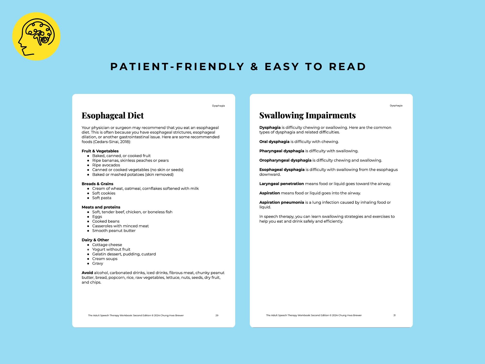 The Dysphagia Workbook PDF Swallowing Exercises With Pictures Handouts ...