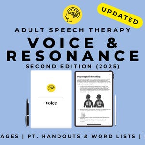 The Voice & Resonance Workbooks PDF for voice therapy evidence based speech therapy materials and activities