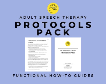 The Adult Speech Therapy Protocols Pack, PDF, strategies and techniques for speech-language pathologists