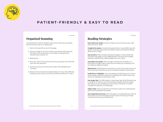 The Visual Neglect Workbook PDF evidence-based scanning activities, worksheets, and materials after a stroke, TBI, brain injury