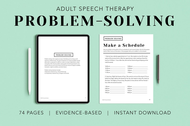 speech therapy problem solving goals for adults