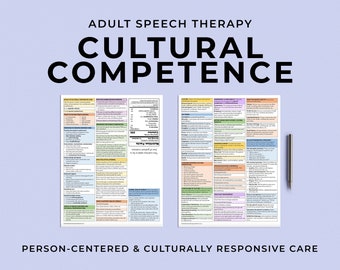 Cultural Competence Chart for Healthcare Providers (Digital Download)