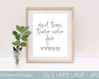Y luego había 3, 4 o 5 letreros / pósters / anuncios de bebés / perros y bebés / descarga instantánea / svg. Archivo JPG Cricut