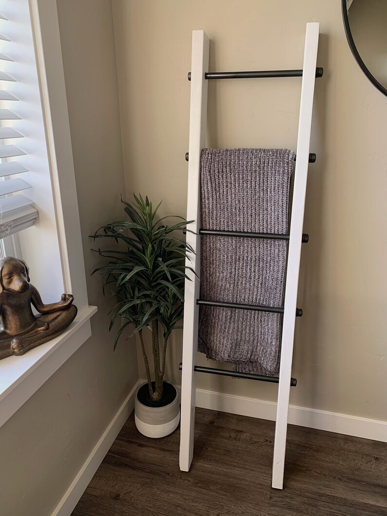 Industrial Style Blanket Ladder Metal Blanket Ladder 5ft Etsy