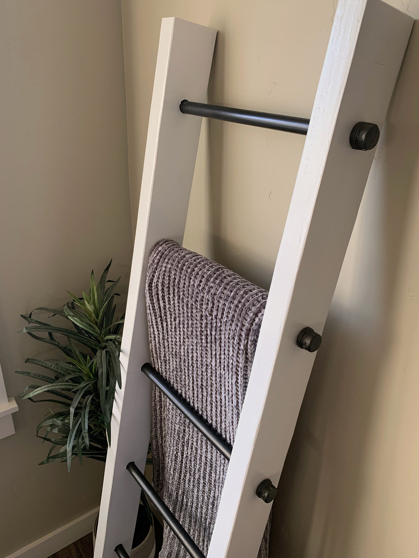 Industrial Style Blanket Ladder Metal Blanket Ladder 5ft Etsy