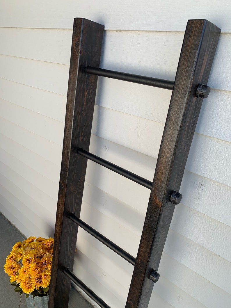 Industrial Style Blanket Ladder Metal Blanket Ladder 5ft Etsy