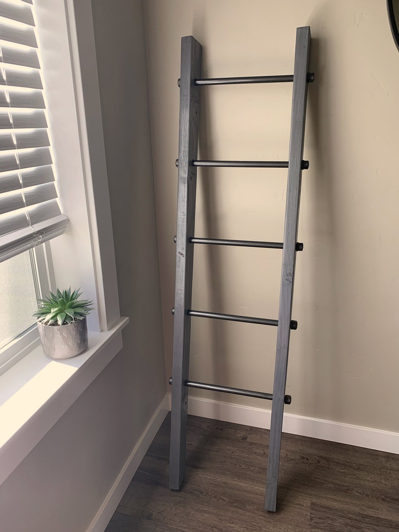 Industrial Style Blanket Ladder Metal Blanket Ladder 5ft Etsy