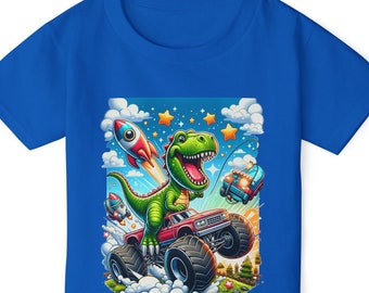 Toddler Dinosaur Big Truck Space Ship Fun Cool Gift Heavy Cotton™ Toddler T-shirt Tee