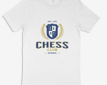 Chess Club Collegiate Style T-Shirt Casual Club Streetwear