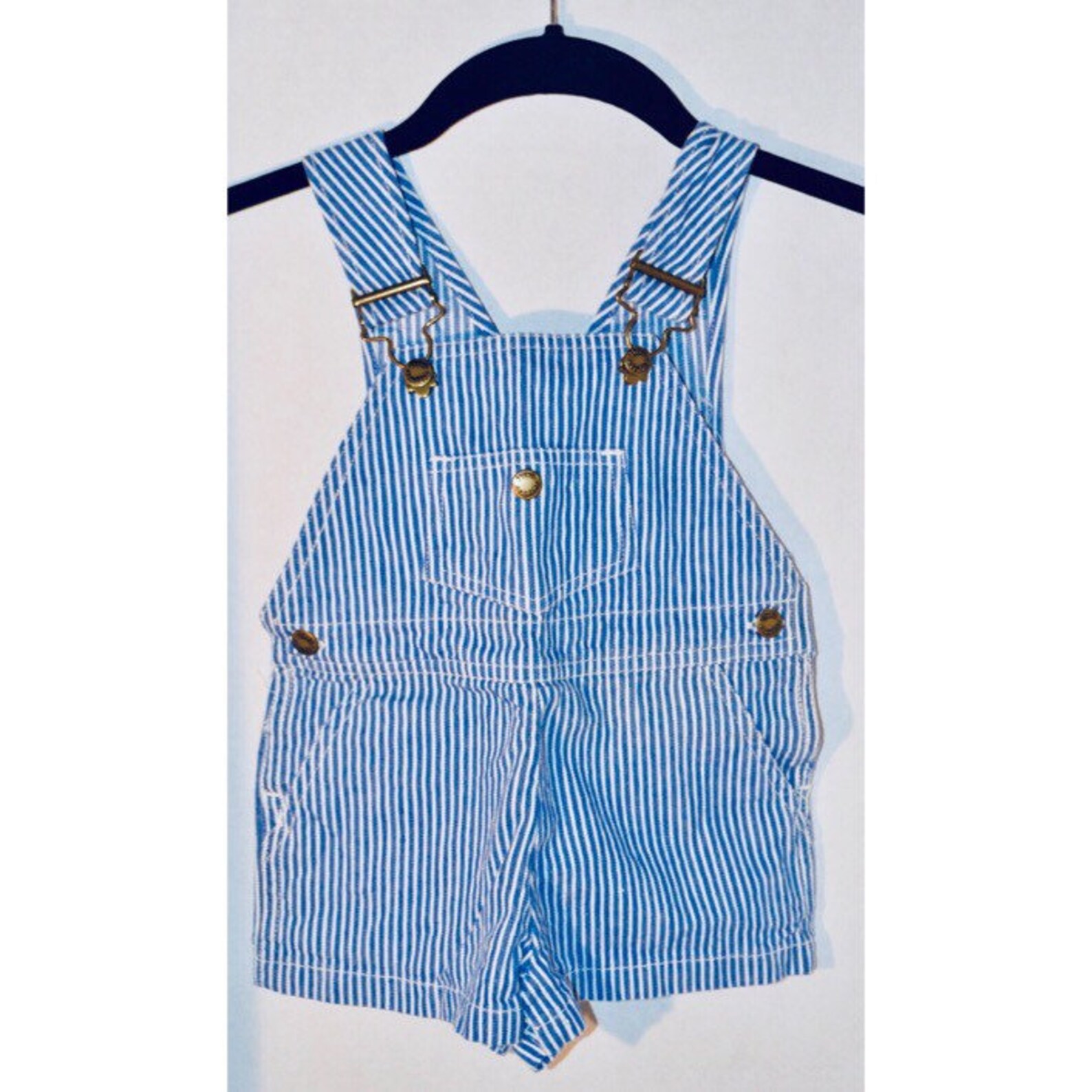 Vintage Pinstripe Denim Overalls Baby Boys 24 Mos. Etsy