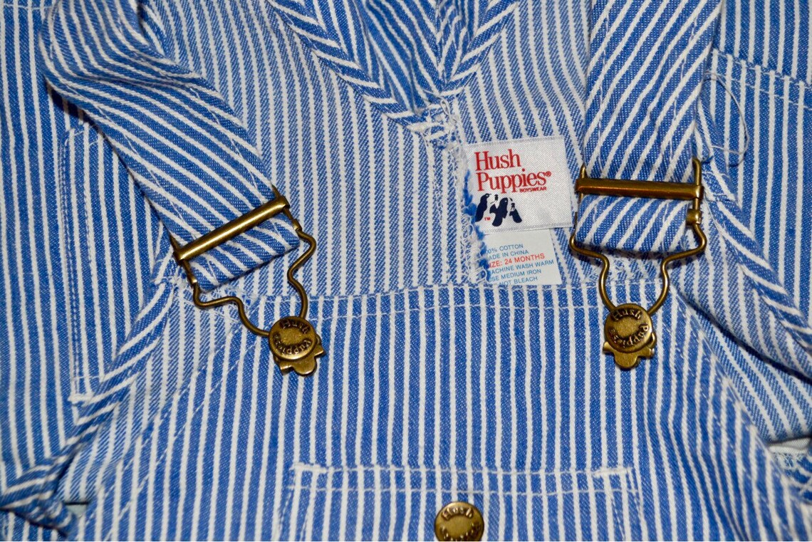 Vintage Pinstripe Denim Overalls Baby Boys 24 Mos. Etsy