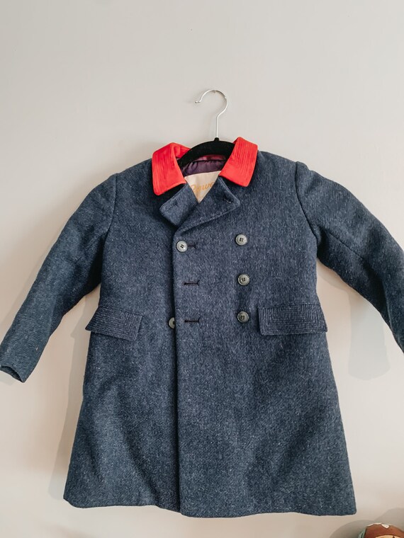 vintage | wool pea coat | made in England